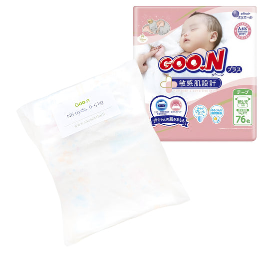 „Goo.n“ sauskelnės vienetais (0-5 kg, 3 vnt.)