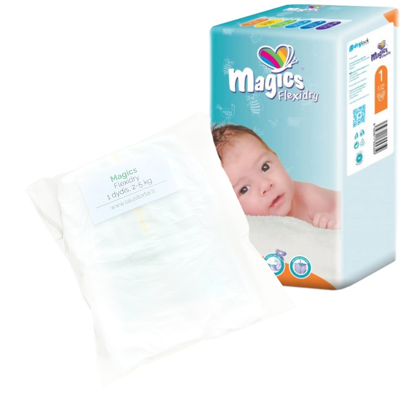 „Magics“ sauskelnės vienetais (2-5 kg, 3 vnt.)